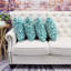 Coussin décoratif de Noël Home Soft Things 20 po x 20 po corail foncé sarcelle
