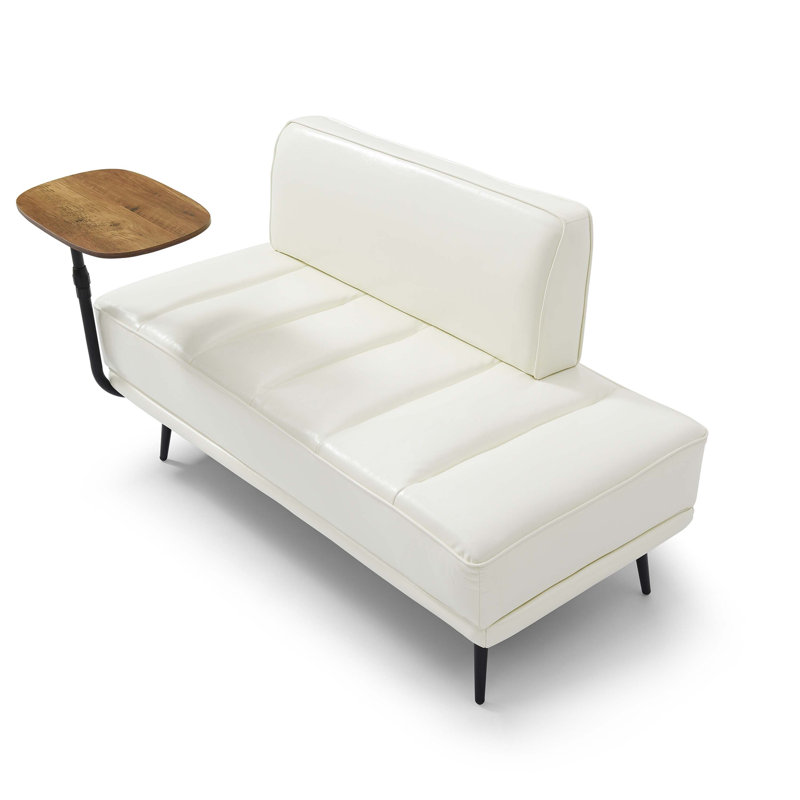 56.3" Upholstered Bench, Beige