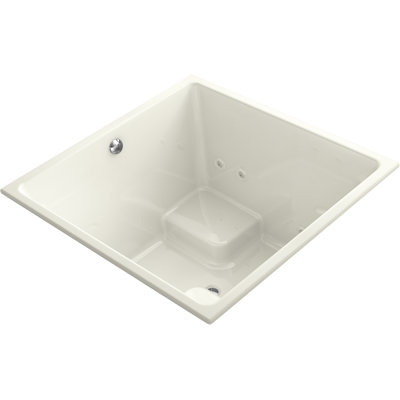 Bain tourbillon chaud avec drain central 48 po X 48 po