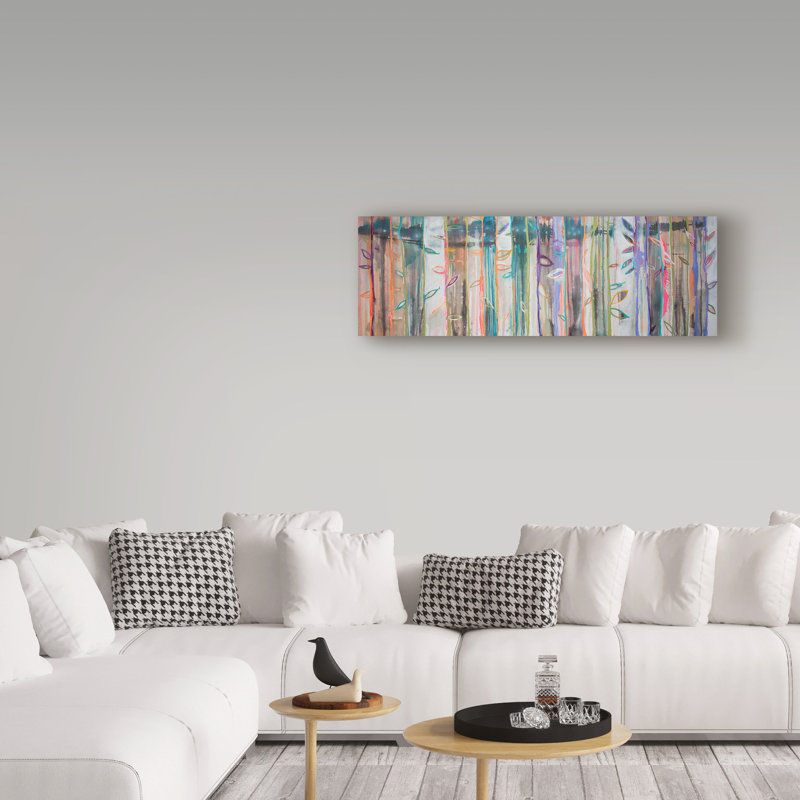 Colorful Abstract Bamboo Canvas Art in Multicolor