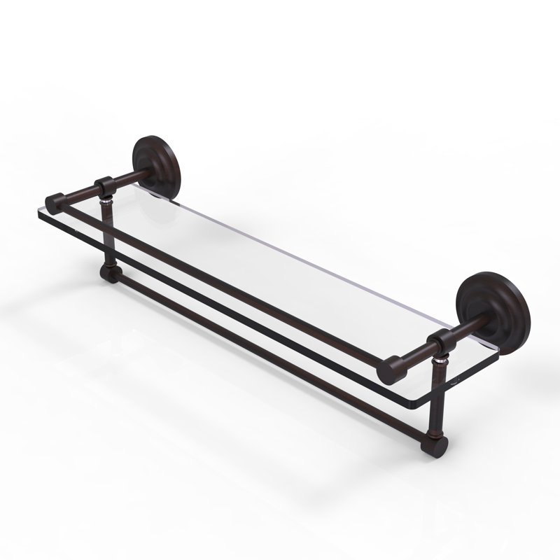 Leamore Bracket Shelf with Towel Bar, Venetian Bronze