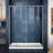  DreamLine Infinity-Z 36 inch D x 60 inch W x 74 3/4 inch H Semi-Frameless Sliding Frosted Shower Door in Chrome with Left Drain White Shower Base Kit-1891726261-1891726210