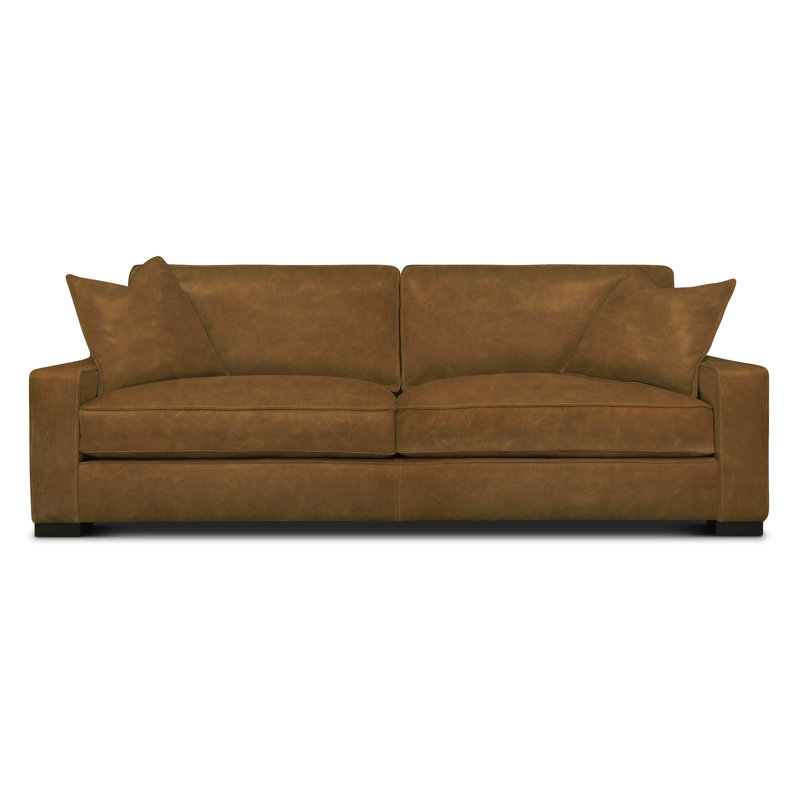 Buttercup Leather Sofa, Desert (Longhorn), Espresso