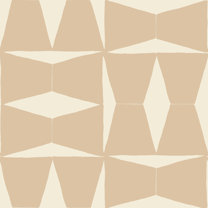 Albie Geometric Wallpaper Roll by Susan Hable, Neutral/Cream