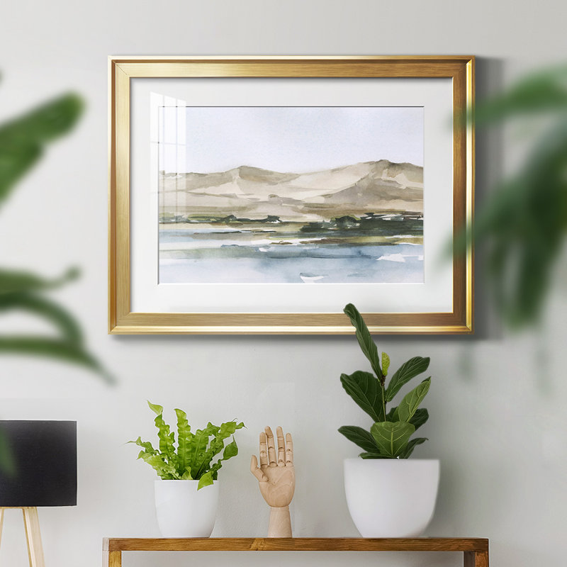 Désert des montagnes - reproduction de cadre photo, L 42,5 po x H 30,5 po, Or