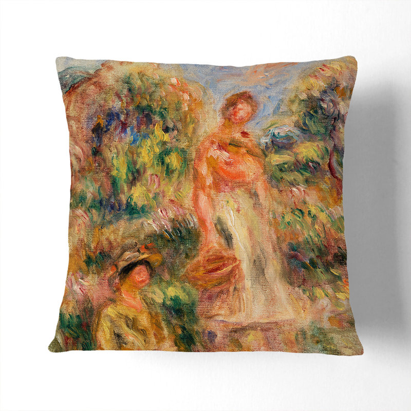 Square Cushion, 40cm H x 40cm W x 15cm D, White