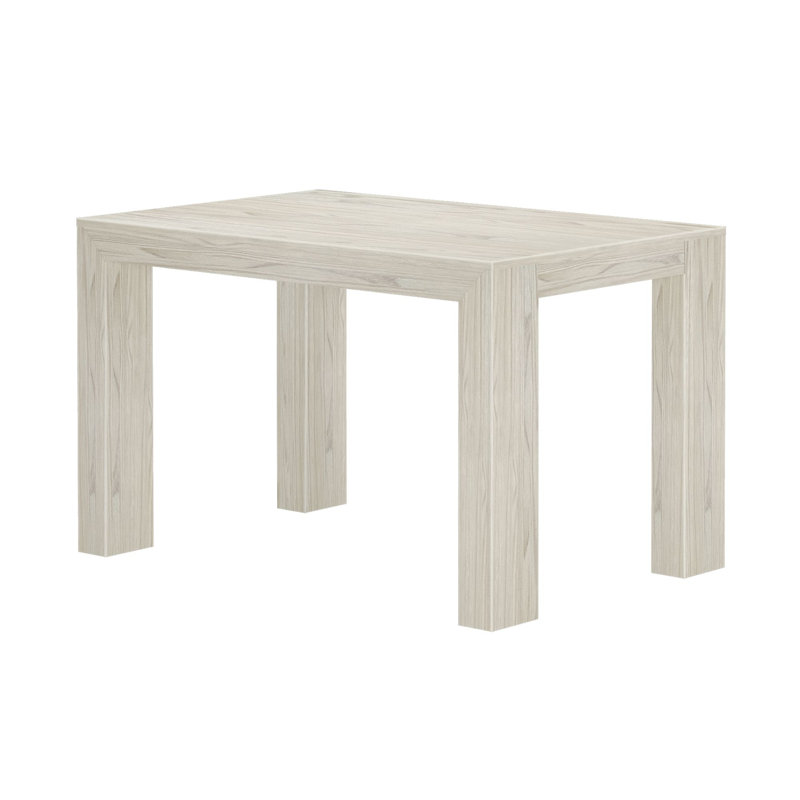Chalonda Pine Solid Wood Dining Table, 32" W x 48" L , White Sand Wirebrush