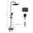 41.5" H Black Space-Aluminum Rain Shower System, Digital Display & Push-Button Switch