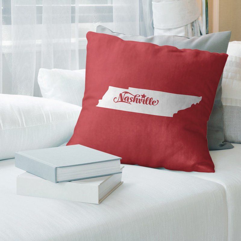 Housse de coussin, Nashville, 26 po x 26 po, Rouge