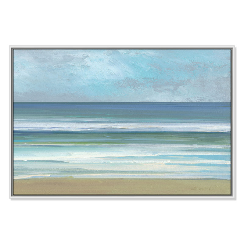 «Gentle Waves II» par Sally Swatland, H 25,5 po x l 37,5 po, Blanc