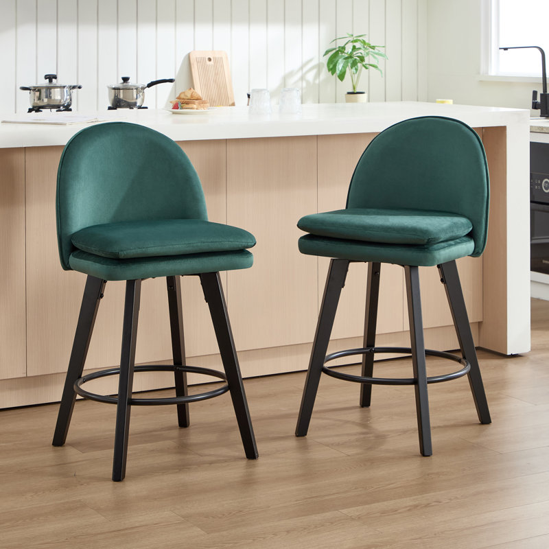 26'' Swivel Counter & Bar Stool, Green