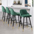 Swivel Upholstered 26"/29" Counter & Bar Stool With Solid Metal Frame and Velvet Back