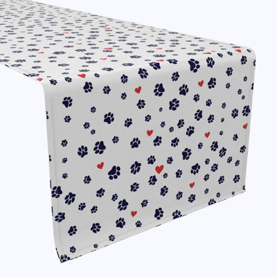 Table Runner, 100% Cotton, 16x90", Puppy Love