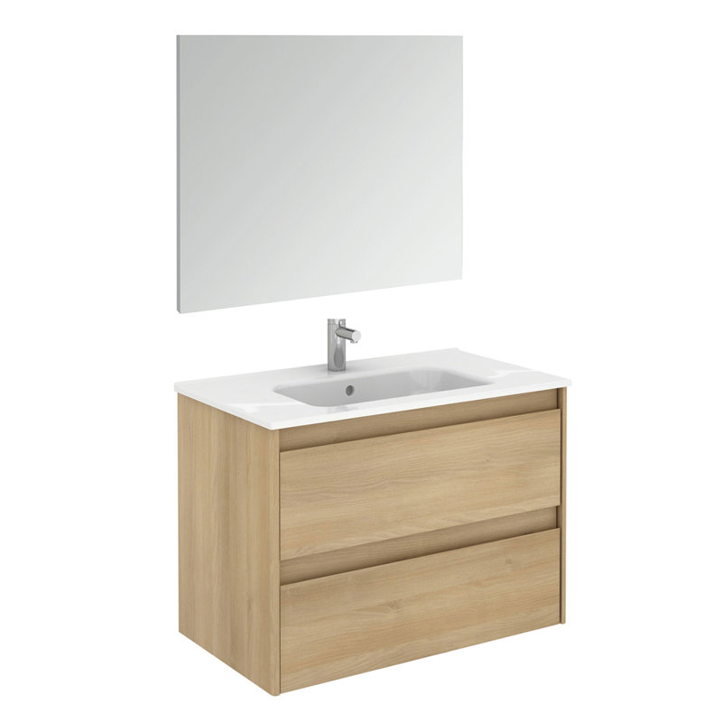 Ambra 31.7'' W Single Vanity, 31.7", Nordic Oak