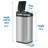 Itouchless 13 Gallon Automatic Sensor Touchless Trash Can With Ac Adapter And Odour Control System Stainless Steel, Extra-wide Lid Opening Kitchen Garbage Bin