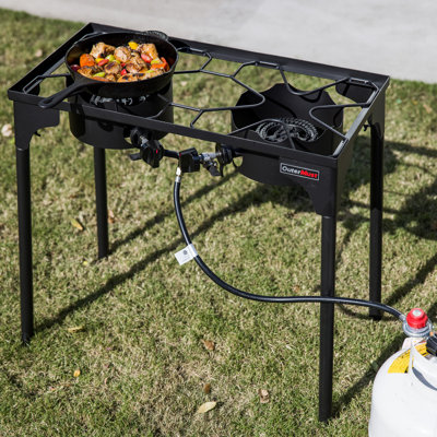 Outermust 60,000 Btu Double Propane Burner Propane Gas Stove For Outdoor Cooking