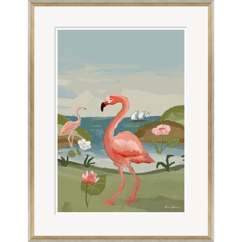 Flamingo Print by Dana Gibson