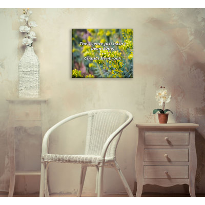 Artsy Quote "The science just hasn’t been done." By Charles Benbrook Gallery Wrapped Canvas