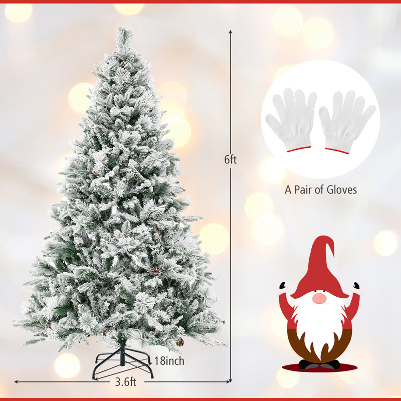 Arbre de Noël illuminé pin artificiel, 6 pi