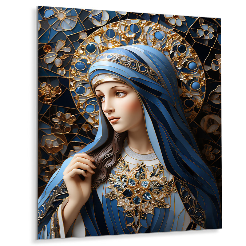 Radiant, dévotion religieuse de Marie I - Christianisme, art mural en métal, H 44 po x l 34 po x P 1,5 po
