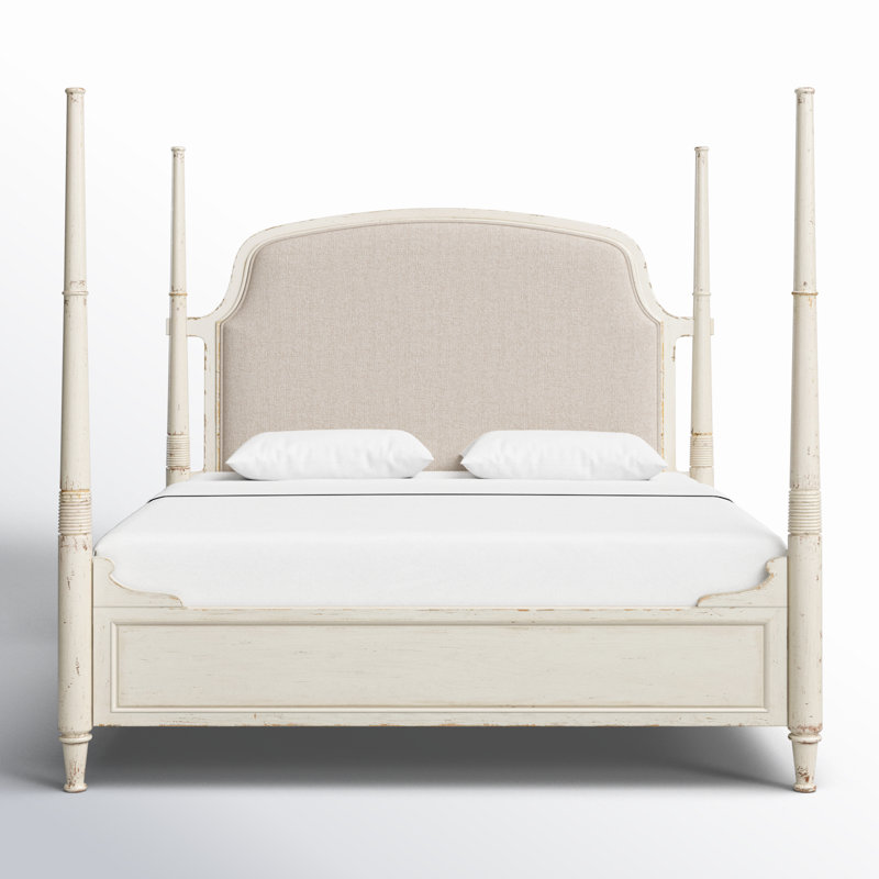 Americana Upholstered King Bed, California King, Cream/Beige