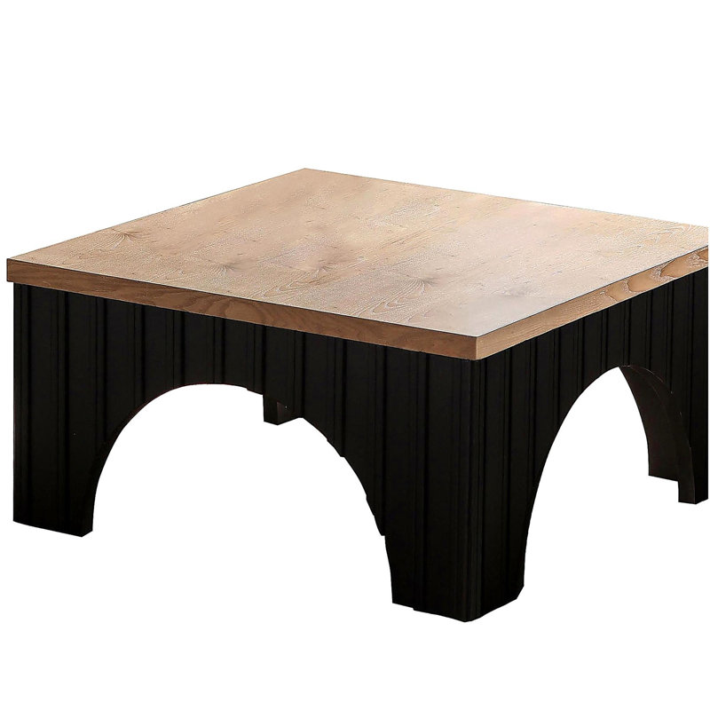 Table basse rustique carrée - Style campagne moderne