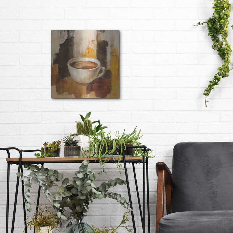  «Abstract Coffee 5» par Silvia Vassileva, art mural en métal, 12 po x 12 po, H 12 po x l 12 po