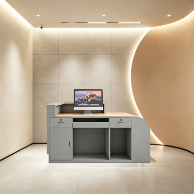 Bureau de réception avec tiroirs verrouillables