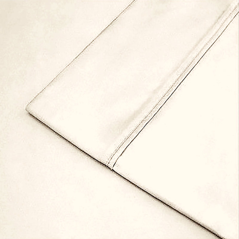 Ensemble de draps en satin 400 fils, Grand, Crème