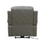 Power Recliner Chair Grey Breathable Leather - USB Charging, LED Ambient Light, Solid Wood Frame, Quiet Motor, Ergonomic Lumbar Support For Home Theater