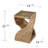 Engure Glass Tray Top End Table with Storage