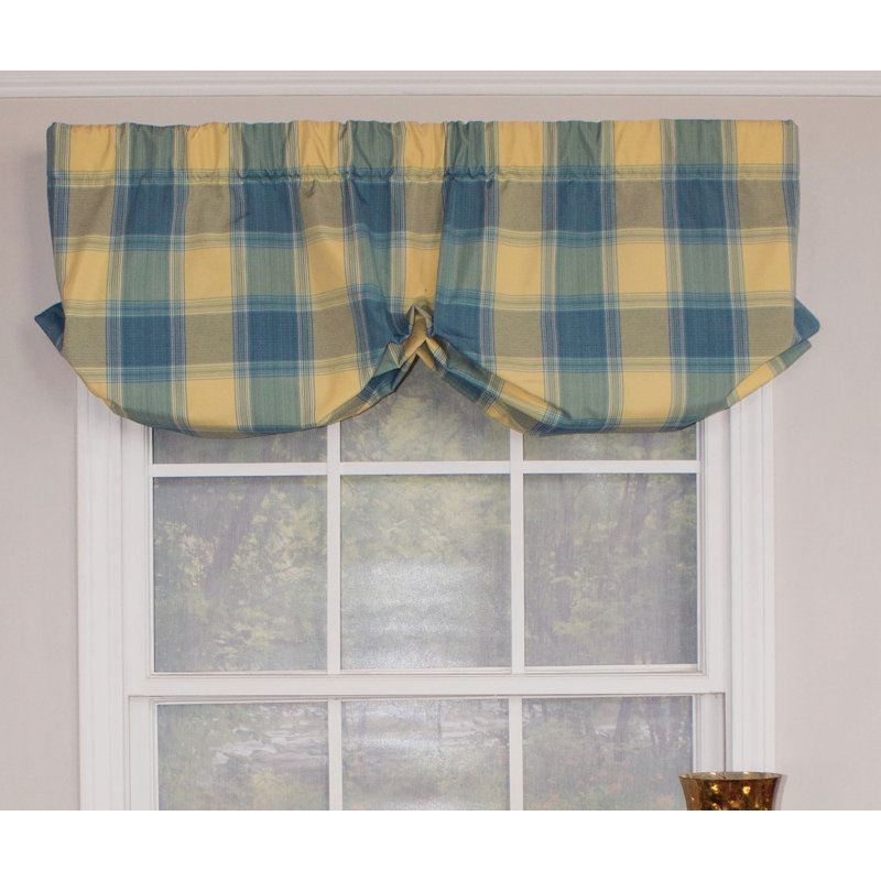 Azuela Cotton Blend Plaid Balloon Window Valance