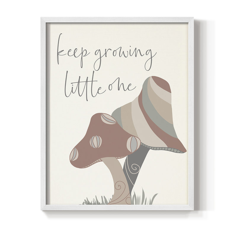 Keep Growing Framed Print - Solid Wood, 30" H x 24" W, White
