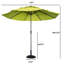 Parasol de marché éclairé 10 pi Deland-87691025-87685218