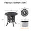 HOPRome 10 pte Ensemble de table d'appoint d'extérieur seau à glace / seau à cocktail brun