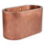 Raksha 60" Double-Wall Copper Soaking Tub with Included Overflow Drain-1515510091
