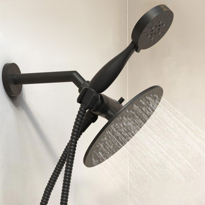 Dual Shower Head Combo, 8-Inch Rainfall & 3-Flow Handheld,2.5 GPM