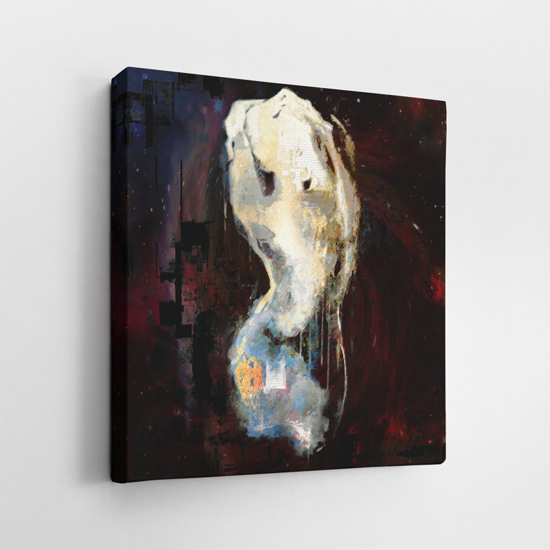 Au-delà de la beauté II - peinture sur toile tendue, H 8 po x l 8 po x P 0,75 po