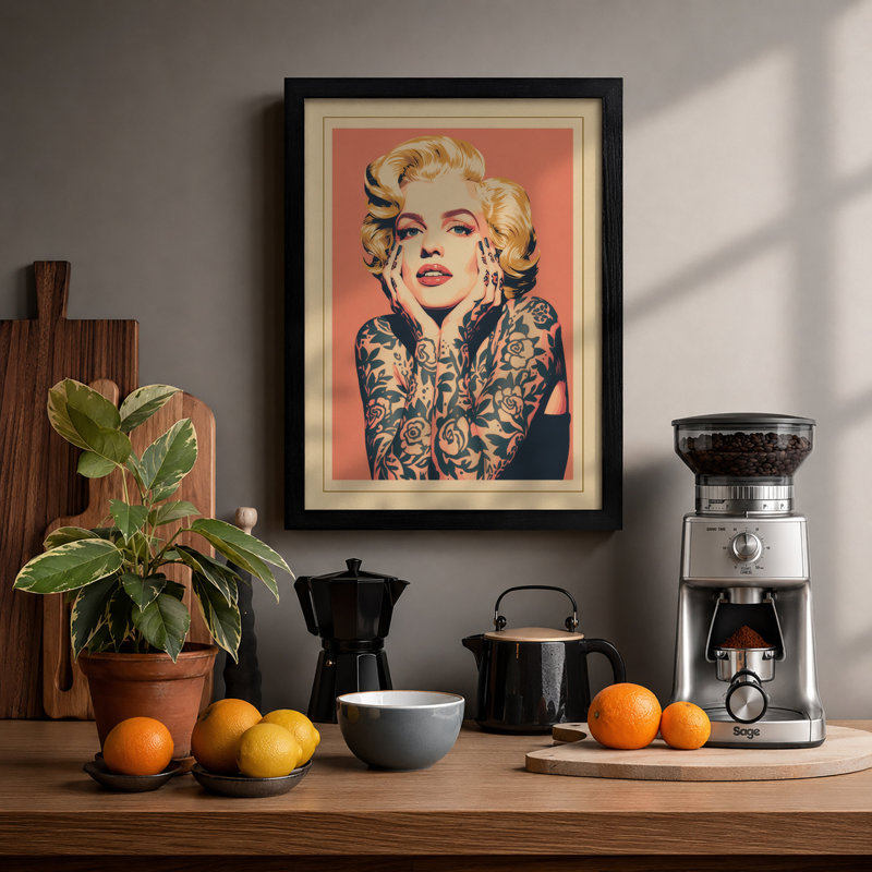 Platinum Confidence Pop Art - Framed Print, A4 - 29.7 x 21.0 cm, Black