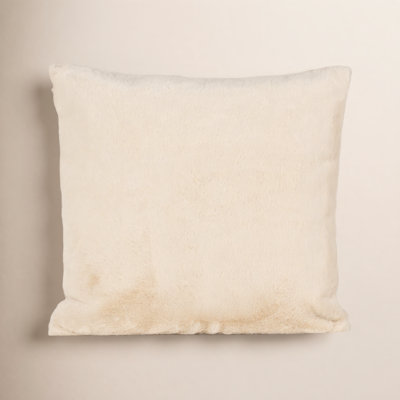 Fawn Faux Fur Throw Pillow