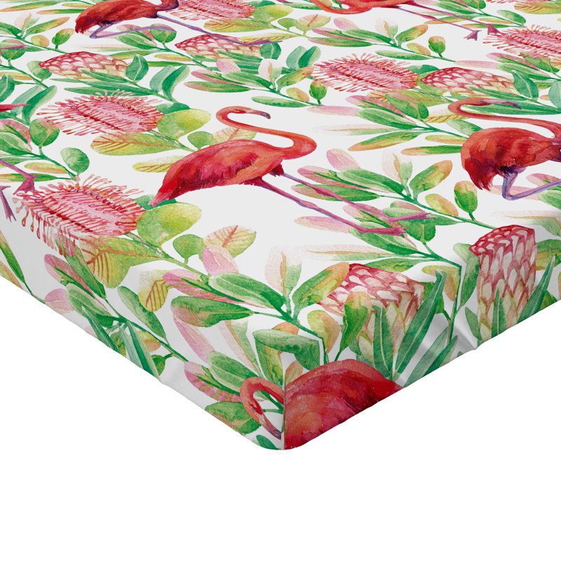 Twin Multicolor Microfiber Floral Fitted Sheet
