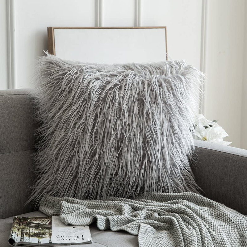 Throw Pillow, Gray, Pillow Cover