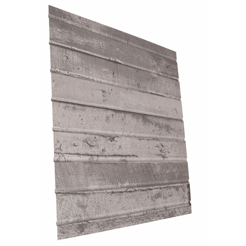 Gray Faux Wood Plank Textured PVC Ceiling Tile 24'' x 24''