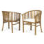 Chaise de patio en acacia avec coussin-1594772688