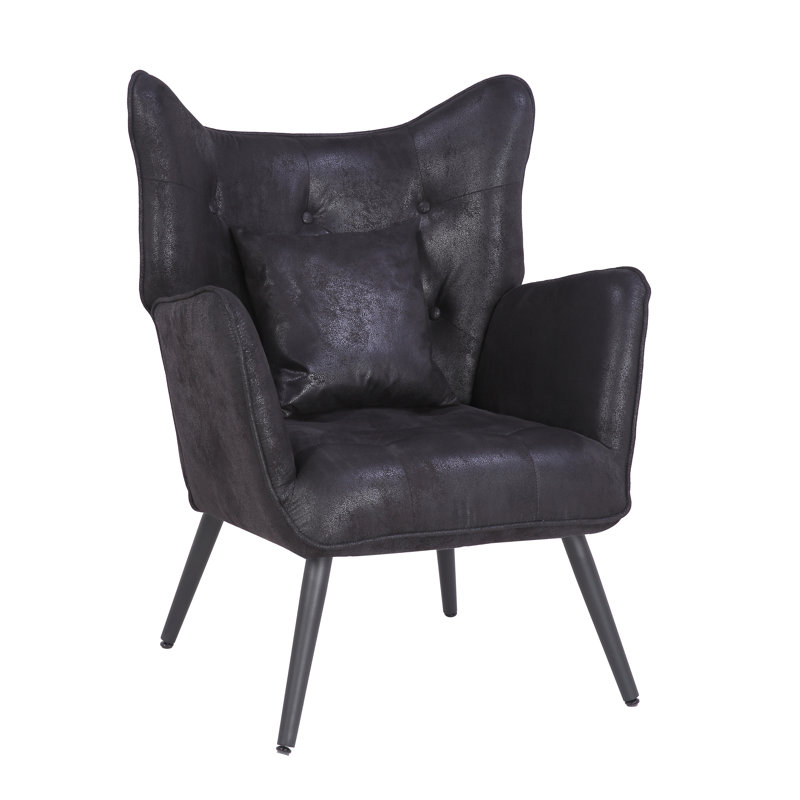 Fauteuil 29,53 po Edmeo, Noir