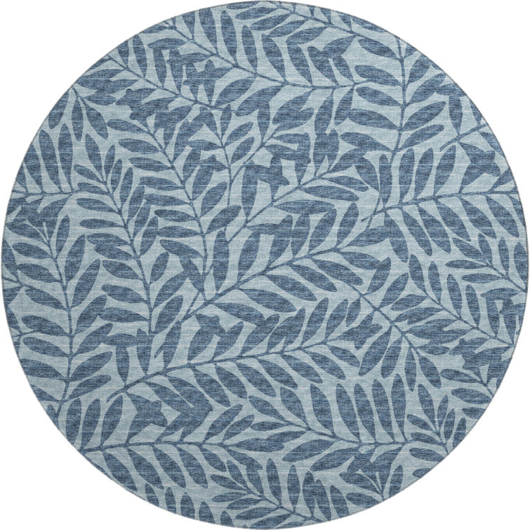 Premium Machine Washable Harsukhman AMF111 Blue Rug