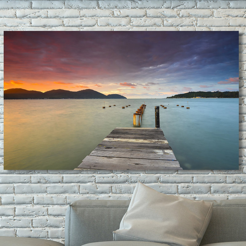 « marina island, lumut perak malaisie », reproduction de photo sur toile tendue, H 18 po x l 30 po x P 1 po