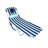 Ostrich The Ladies Comfort Lounger, Foldable Beach Pool Tanning Chair, Stripe-1878926993