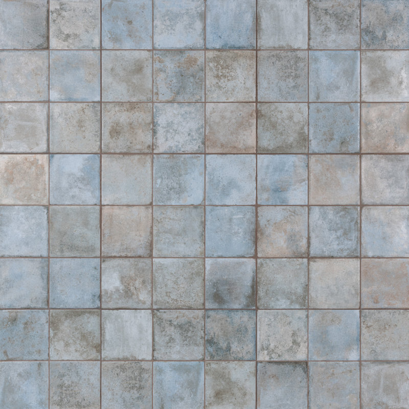 Kings Etna 13" x 13" Ceramic Wall & Floor Tile, Blue