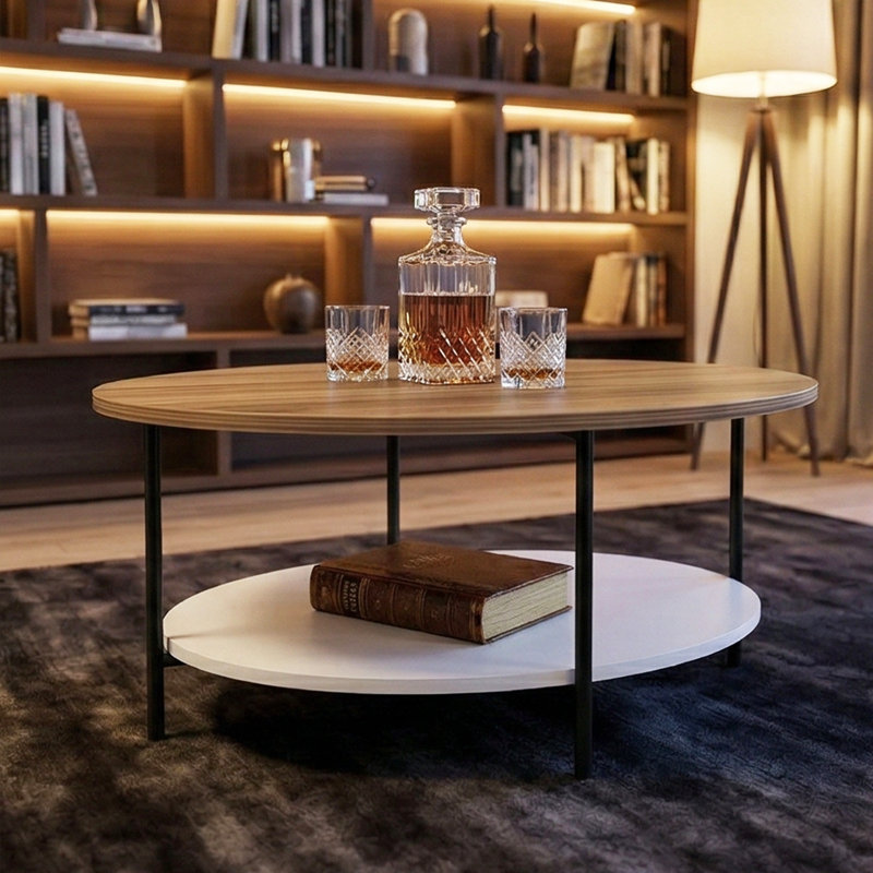 Table basse moderne à 2 niveaux